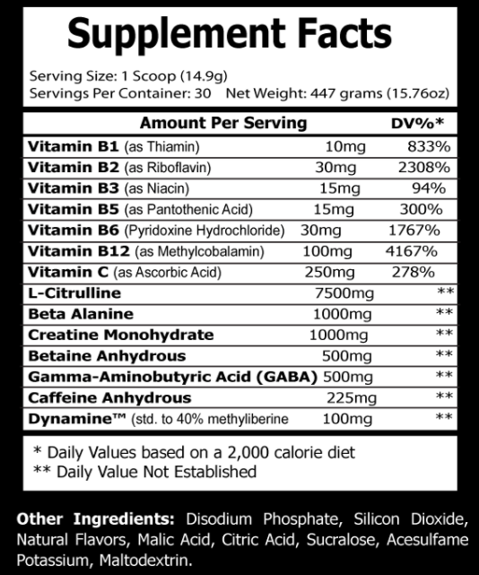 IRON FUEL PRE-WORKOUT (Tropical Sunrise)